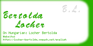bertolda locher business card